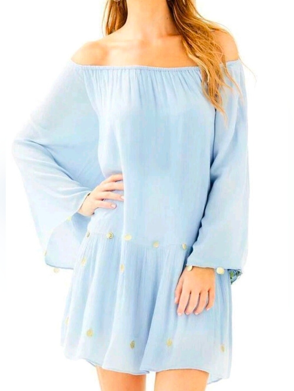 Lilly Pulitzer Delaney Tunic Dress Boho Blue - Picture 8 of 13